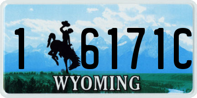 WY license plate 16171C