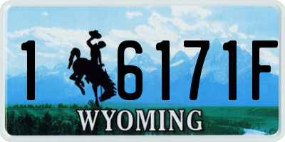WY license plate 16171F