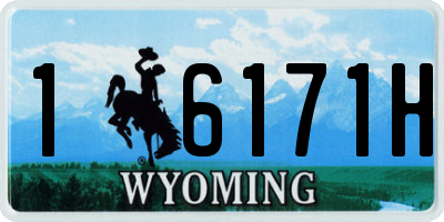 WY license plate 16171H
