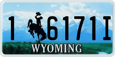 WY license plate 16171I