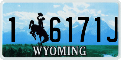 WY license plate 16171J