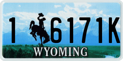 WY license plate 16171K