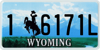 WY license plate 16171L