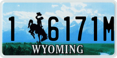 WY license plate 16171M