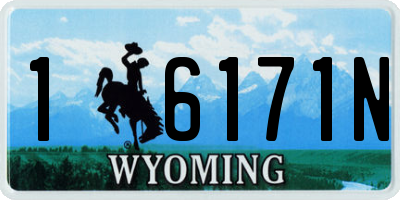 WY license plate 16171N