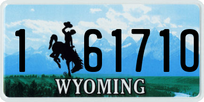 WY license plate 16171O