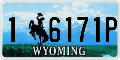 WY license plate 16171P