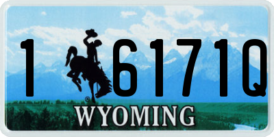 WY license plate 16171Q