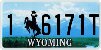 WY license plate 16171T