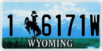 WY license plate 16171W