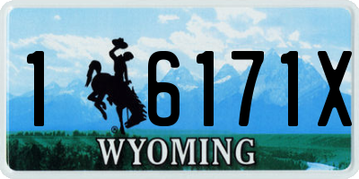 WY license plate 16171X