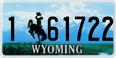 WY license plate 161722