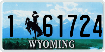 WY license plate 161724