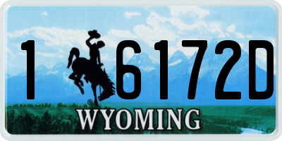 WY license plate 16172D