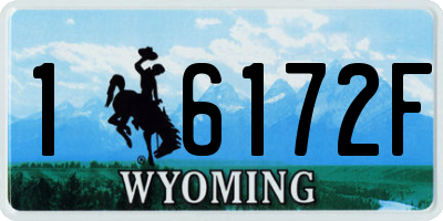 WY license plate 16172F