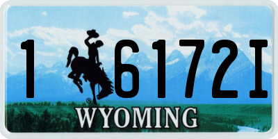WY license plate 16172I