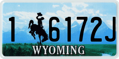 WY license plate 16172J