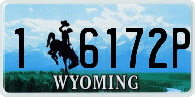 WY license plate 16172P