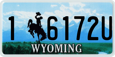 WY license plate 16172U
