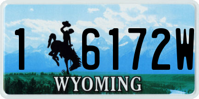 WY license plate 16172W