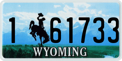 WY license plate 161733