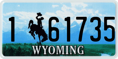 WY license plate 161735