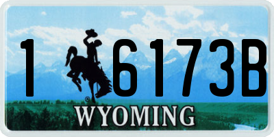 WY license plate 16173B