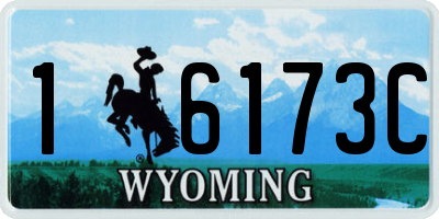 WY license plate 16173C