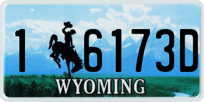 WY license plate 16173D