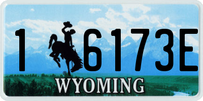 WY license plate 16173E