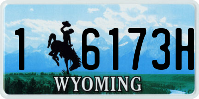 WY license plate 16173H