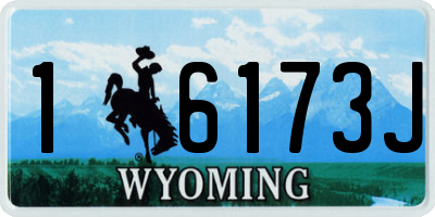 WY license plate 16173J