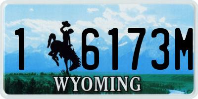 WY license plate 16173M