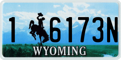 WY license plate 16173N