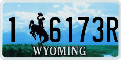WY license plate 16173R