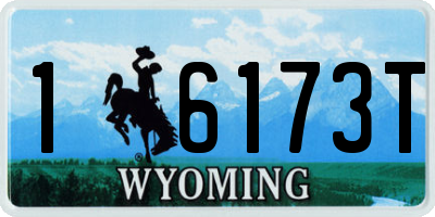 WY license plate 16173T