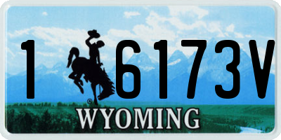 WY license plate 16173V