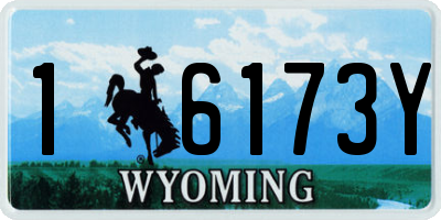 WY license plate 16173Y