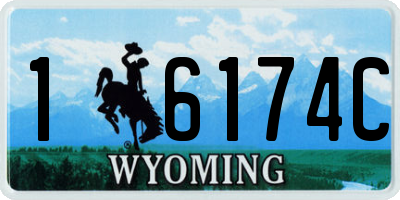 WY license plate 16174C
