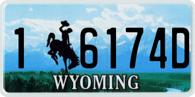 WY license plate 16174D