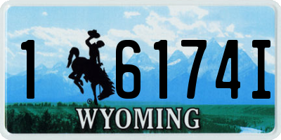 WY license plate 16174I