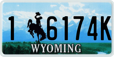 WY license plate 16174K