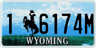 WY license plate 16174M