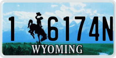 WY license plate 16174N