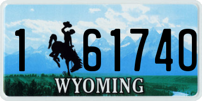 WY license plate 16174O