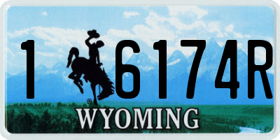 WY license plate 16174R