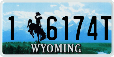 WY license plate 16174T