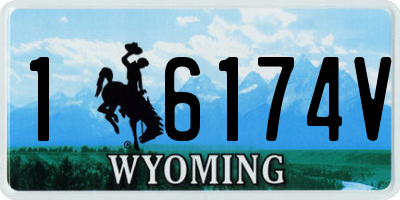 WY license plate 16174V