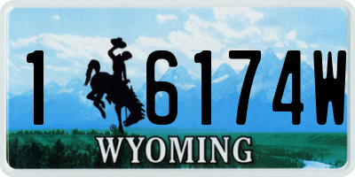 WY license plate 16174W
