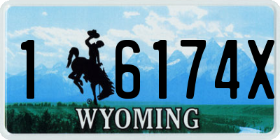 WY license plate 16174X